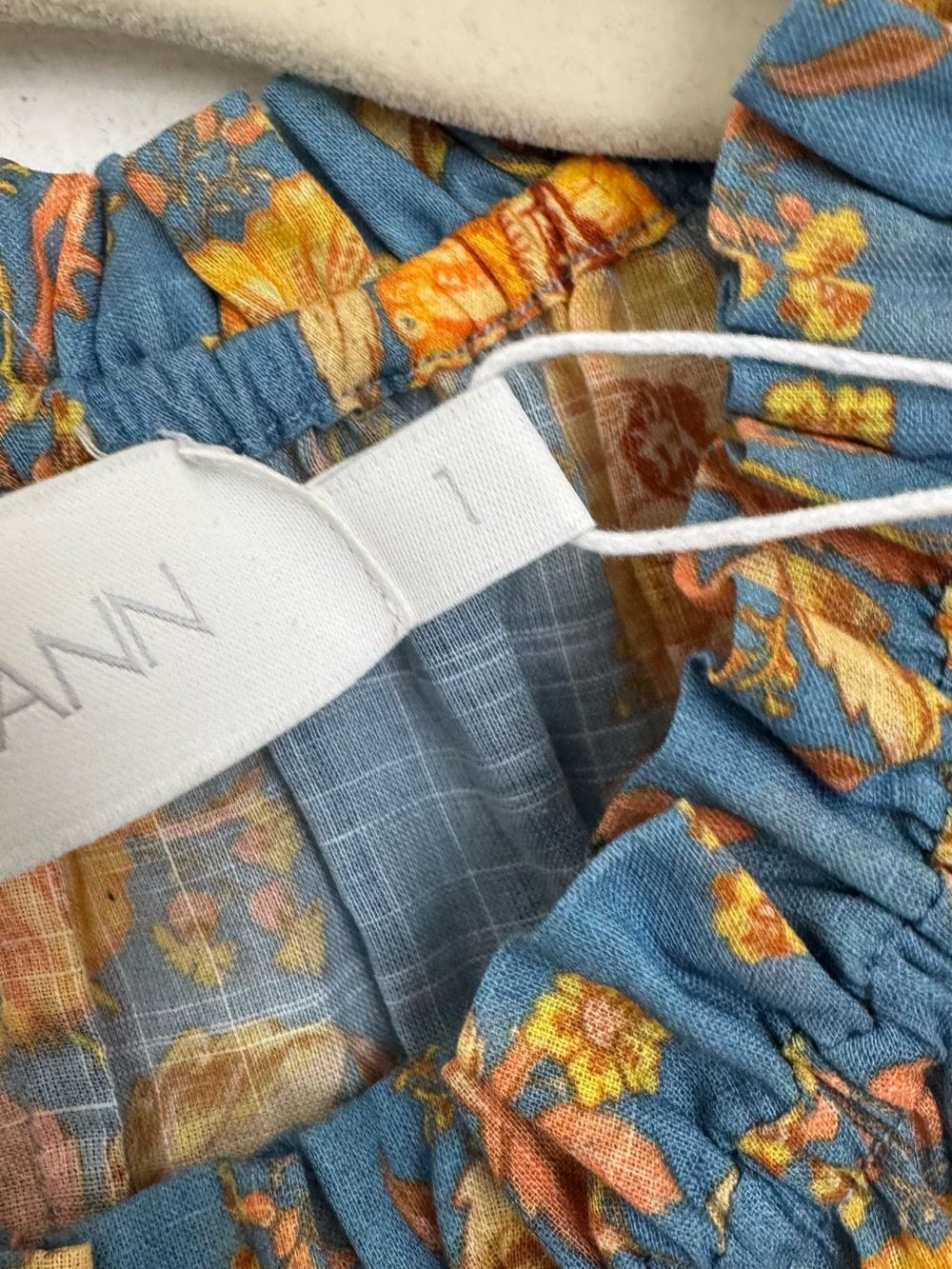 NWT Zimmermann JUNIE FRILL MIDI DRESS in Blue Yellow floral - Picture 11 of 14